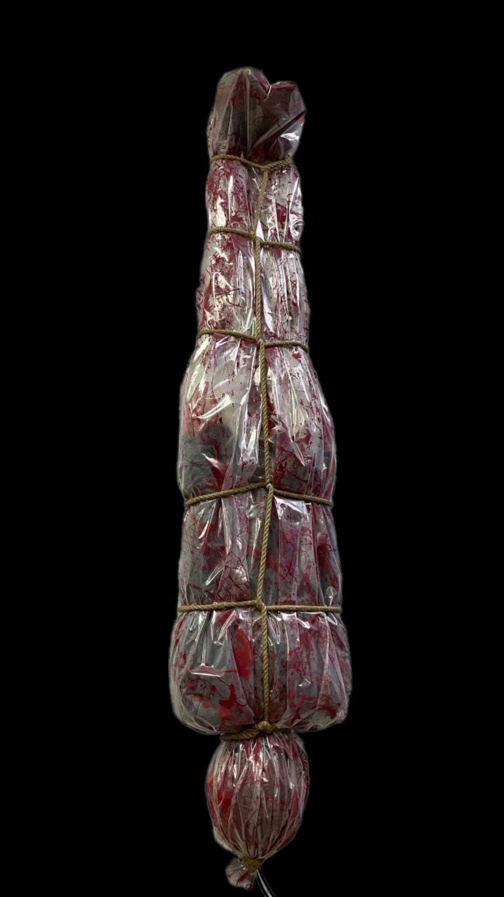 Moving animatronic horror terror life size props - "Living dead in the bag" for haunted house, ghost train, halloween decor, props replica